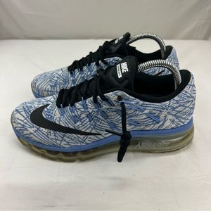 Nike Air Max 2016 Running Shoes Womens 8.5 White Blue Breathable Mesh 818101 400